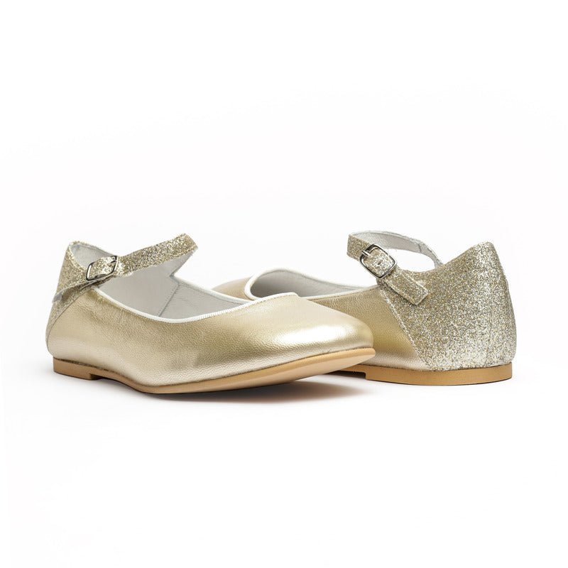Lina Gold Buckle Strap Cushioned Insole Made In Spain fashion by Childrenchic – Don't Panic Shoes