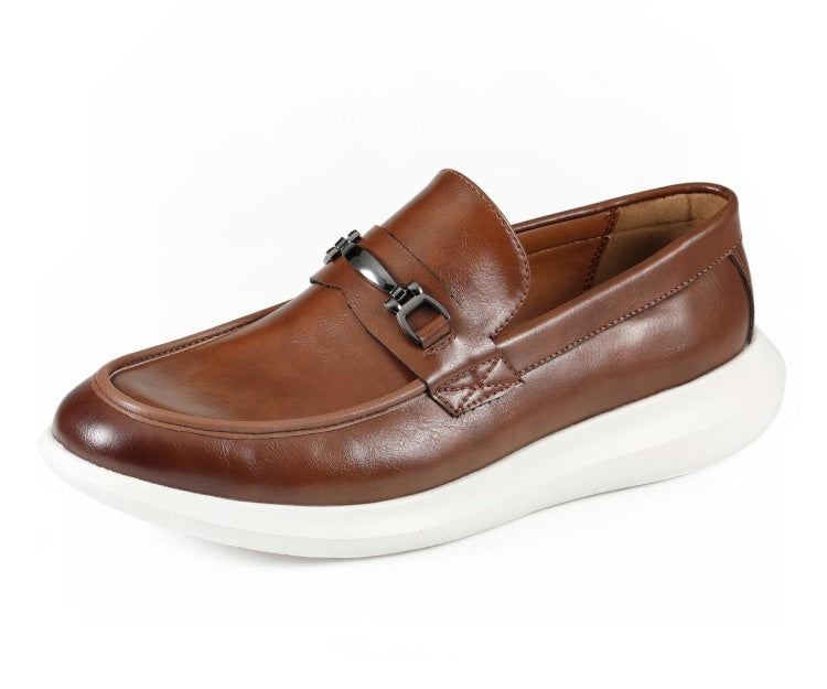 brown casual loafers