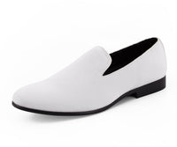 Thumbnail for Velvet slippers for men best men's slip on dress shoes white amali aries main