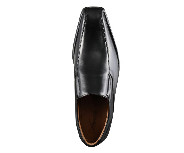 Victor Black - Premium leather men's dress shoes in sleek black with detailed stitching and cushioned insoles 