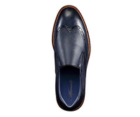 Thumbnail for Handcrafted Clyde Navy leather dress shoes for men with durable sole and stylish finish