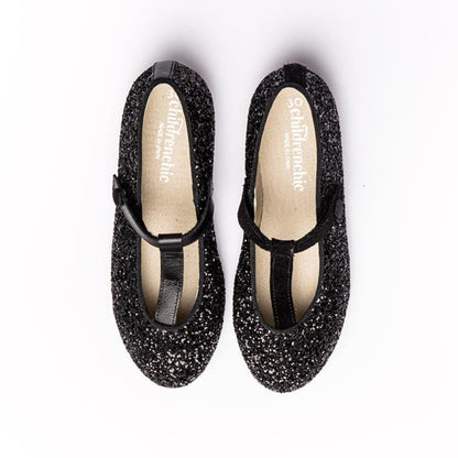 Lola Black Made In Spain Adjustable Velcro Cushion Padded fashion by Childrenchic – Don't Panic Shoes