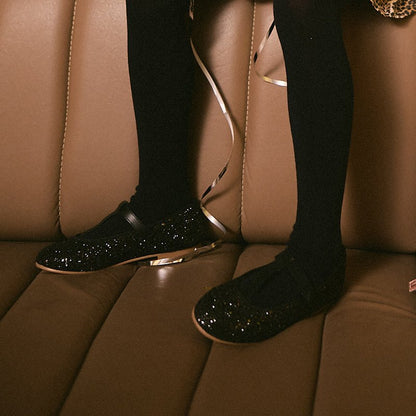 Lola Black Made In Spain Adjustable Velcro Cushion Padded fashion by Childrenchic – Don't Panic Shoes