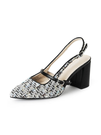 Lori | Black Tweed Heels by J.Adams – Don't Panic Shoes