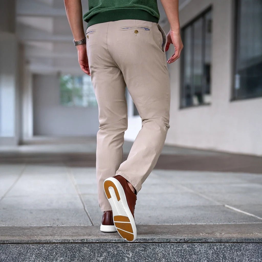 Low - Top Chestnut Sneaker For Everyday Comfort And Style Men's Dress Shoes by Amberjack – Don't Panic Shoes