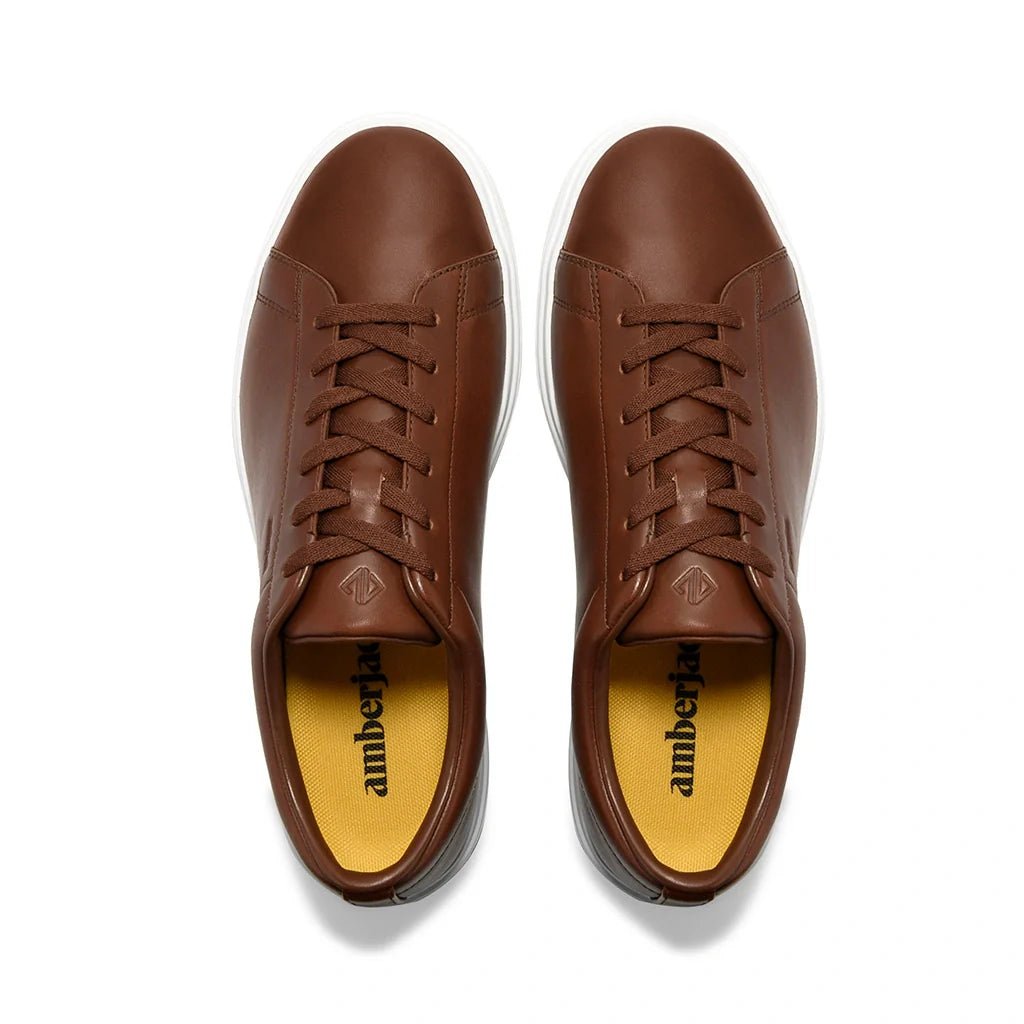 Low - Top Chestnut Sneaker For Everyday Comfort And Style Men's Dress Shoes by Amberjack – Don't Panic Shoes