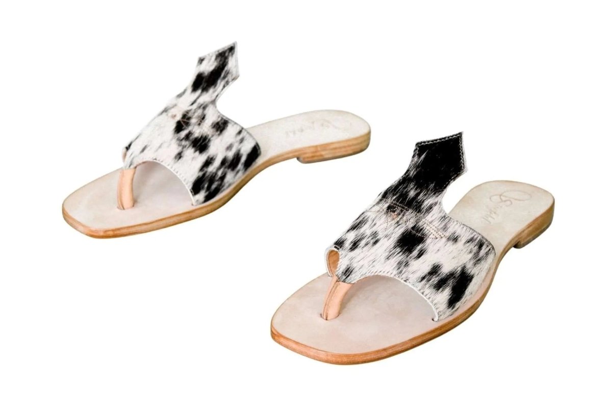 Luciana Cowhide Flip Flop Sandals – Size 10 by Stiefeld Boots – Don't Panic Shoes