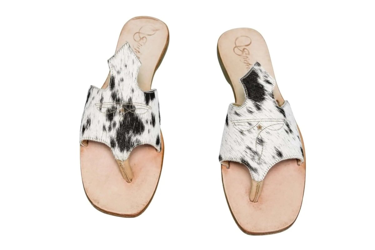 Luciana Cowhide Flip Flop Sandals – Size 10 by Stiefeld Boots – Don't Panic Shoes