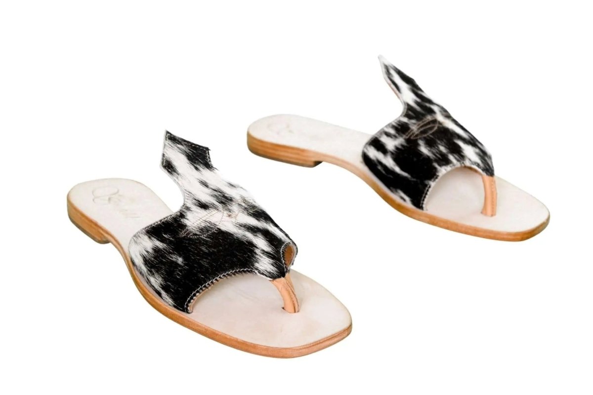 Luciana Cowhide Flip Flop Sandals – Size 10 by Stiefeld Boots – Don't Panic Shoes