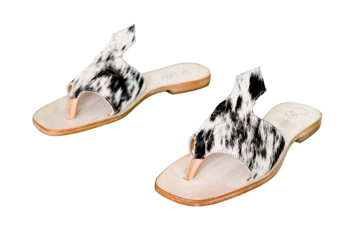 Luciana Cowhide Flip Flop Sandals – Size 10 by Stiefeld Boots – Don't Panic Shoes