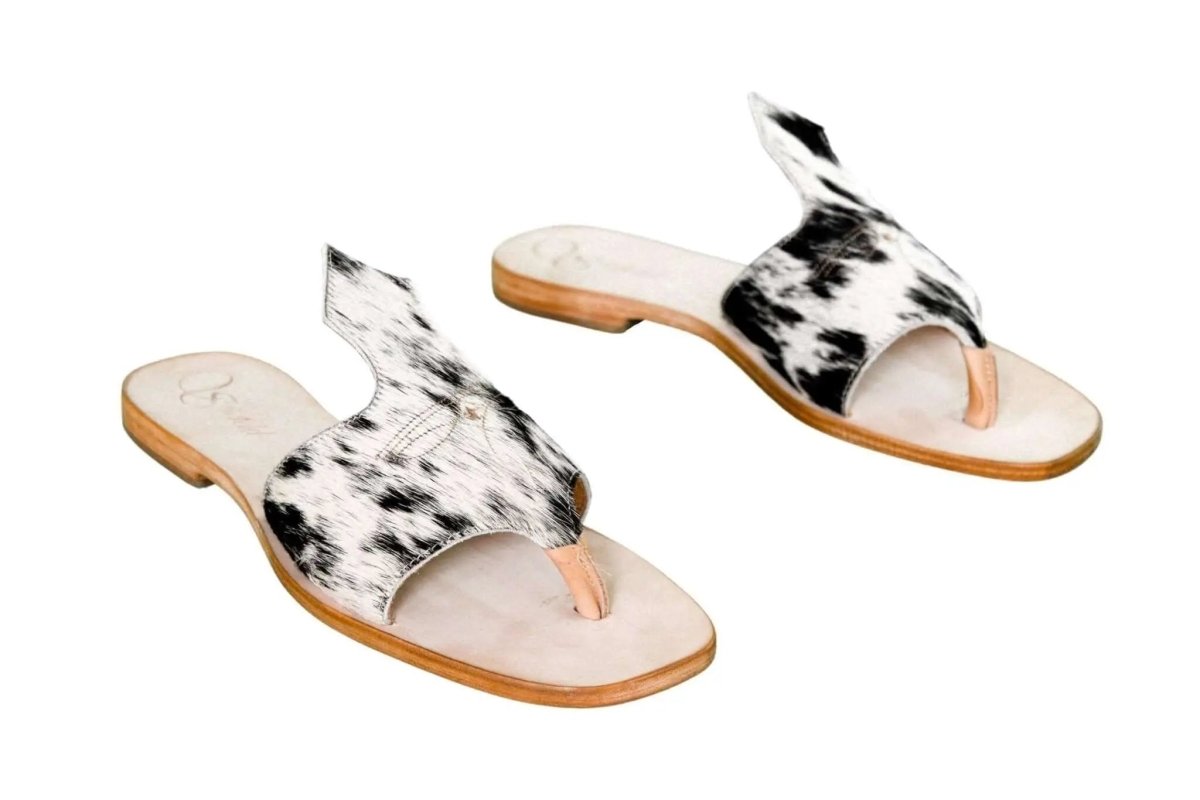Luciana Cowhide Flip Flop Sandals – Size 10 by Stiefeld Boots – Don't Panic Shoes