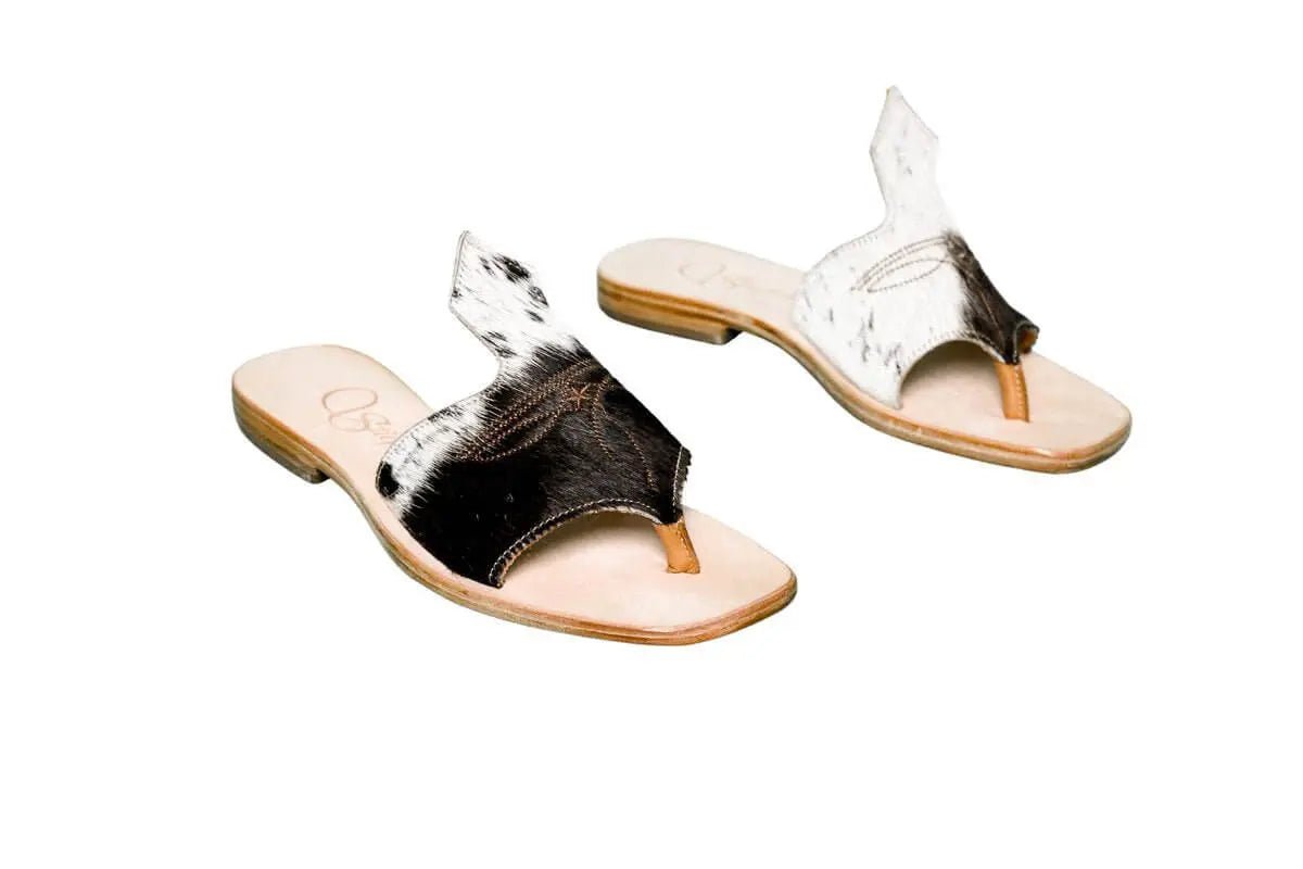 Luciana Cowhide Flip Flop Sandals – Size 7 by Stiefeld Boots – Don't Panic Shoes