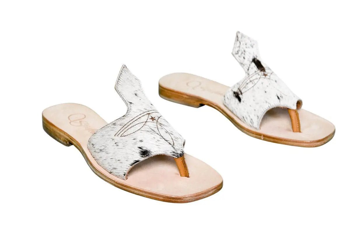 Luciana Cowhide Flip Flop Sandals – Size 8 by Stiefeld Boots – Don't Panic Shoes