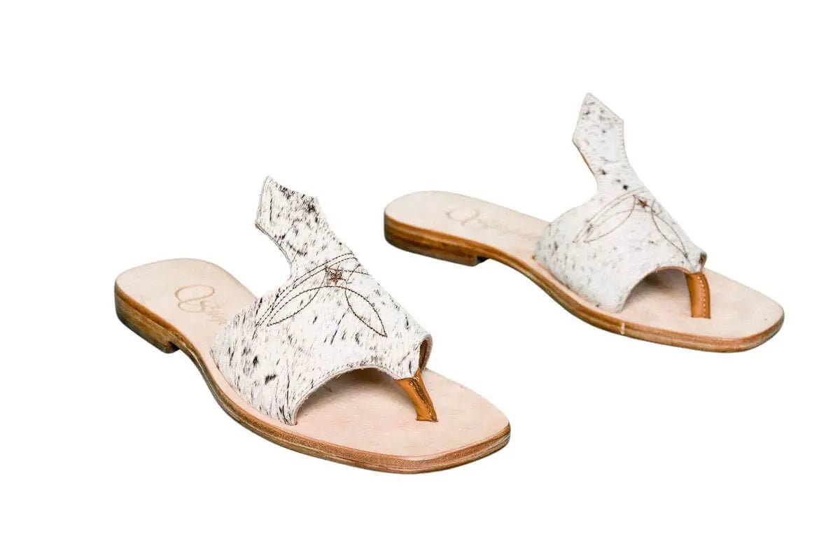 Luciana Cowhide Flip Flop Sandals – Size 8 by Stiefeld Boots – Don't Panic Shoes