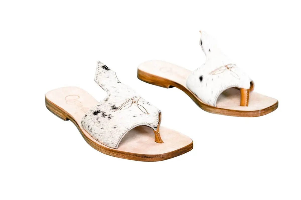 Luciana Cowhide Flip Flop Sandals – Size 8 by Stiefeld Boots – Don't Panic Shoes