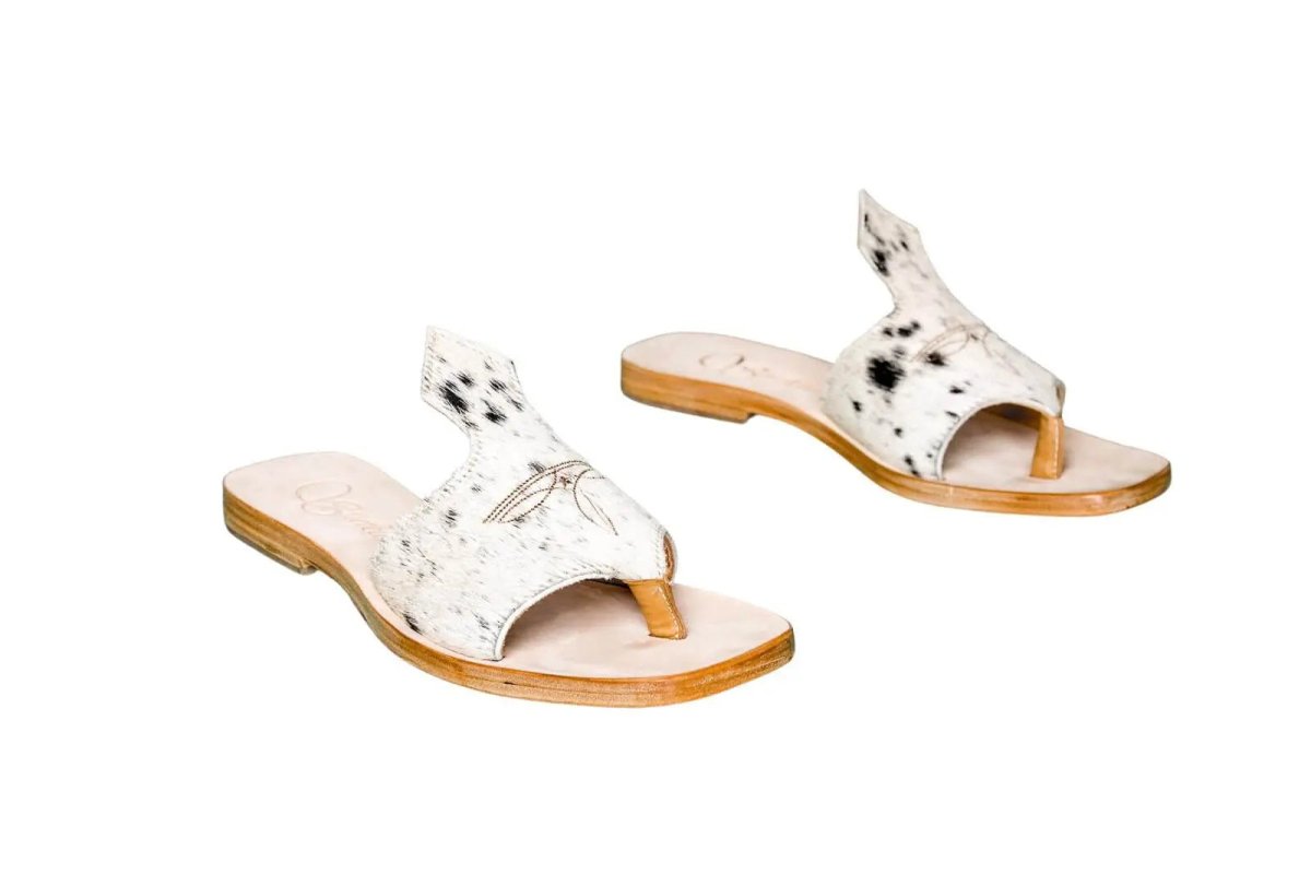 Luciana Cowhide Flip Flop Sandals – Size 8 by Stiefeld Boots – Don't Panic Shoes