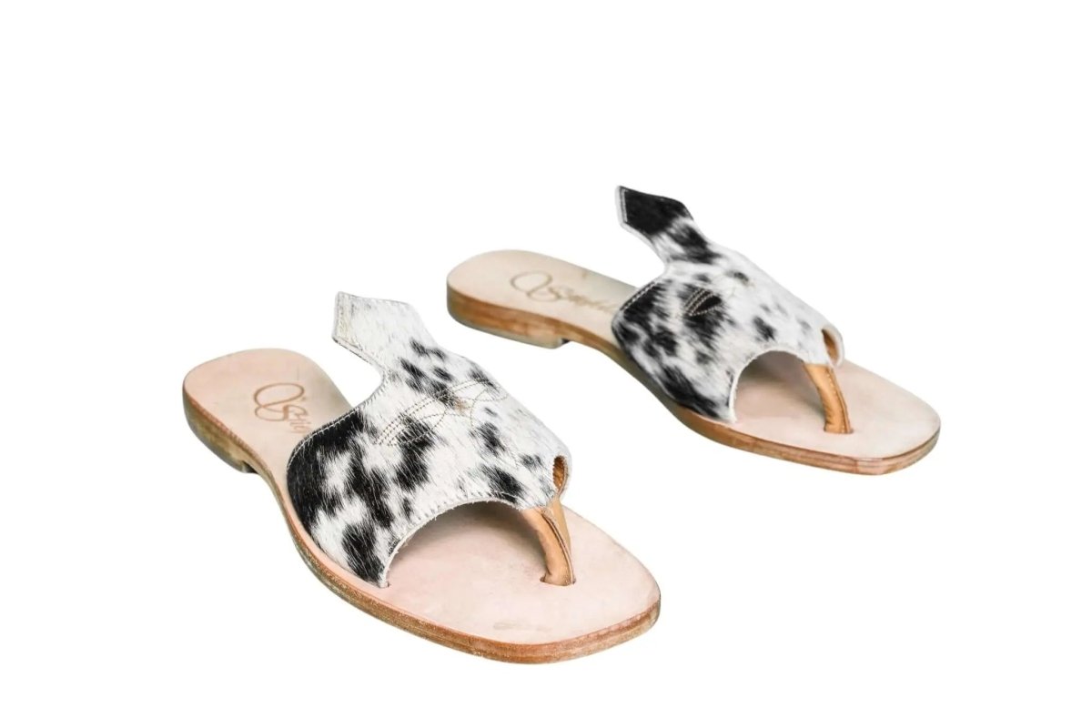 Luciana Cowhide Flip Flop Sandals – Size 8 by Stiefeld Boots – Don't Panic Shoes