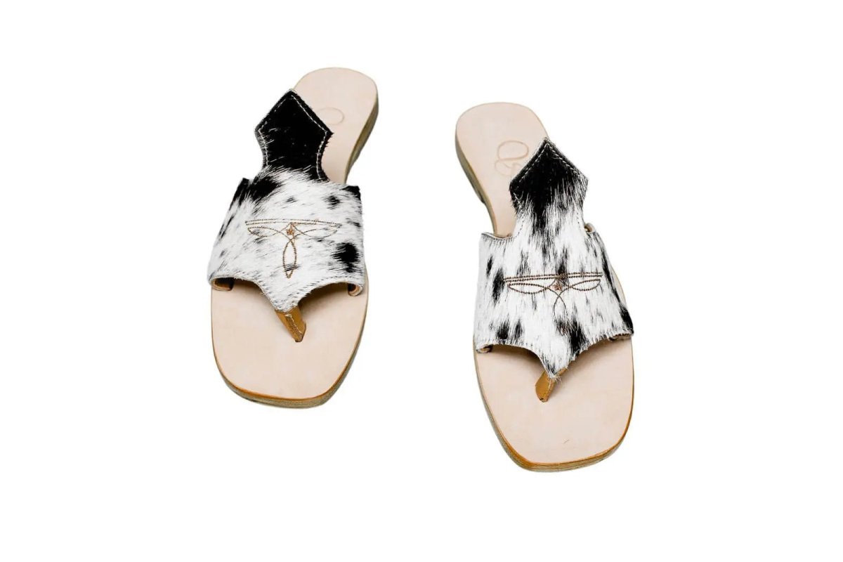 Luciana Cowhide Flip Flop Sandals – Size 9 by Stiefeld Boots – Don't Panic Shoes