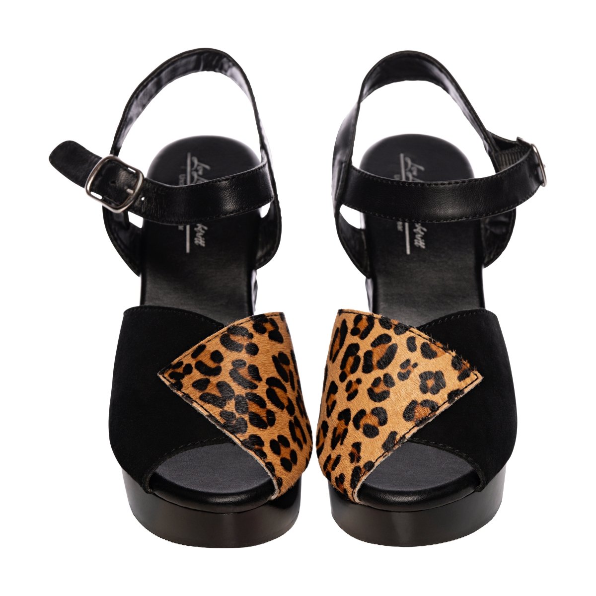 Lucky Lou Shoes Women's The Momento Mori - In Black And Leopard On Black Shoes by Lucky Lou Shoes – Don't Panic Shoes