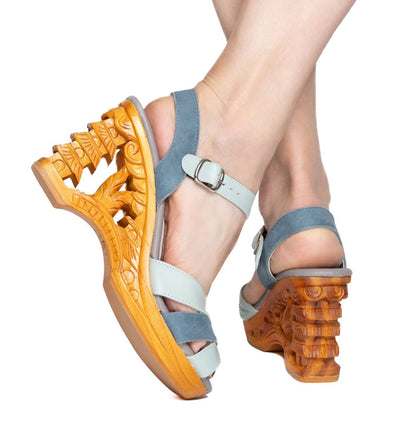 Lucky Lou Shoes Women's The Pagoda - In Capri shoes by Lucky Lou Shoes – Don't Panic Shoes