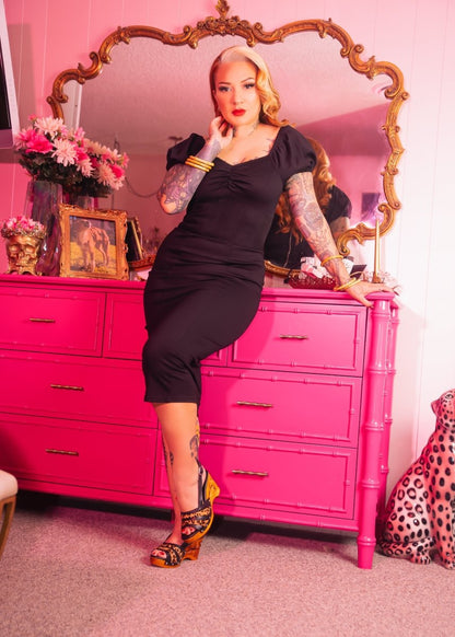 Lucky Lou Shoes Women's The Souvenir - With A Black Leather And Leopard Slingback Shoes by Lucky Lou Shoes – Don't Panic Shoes