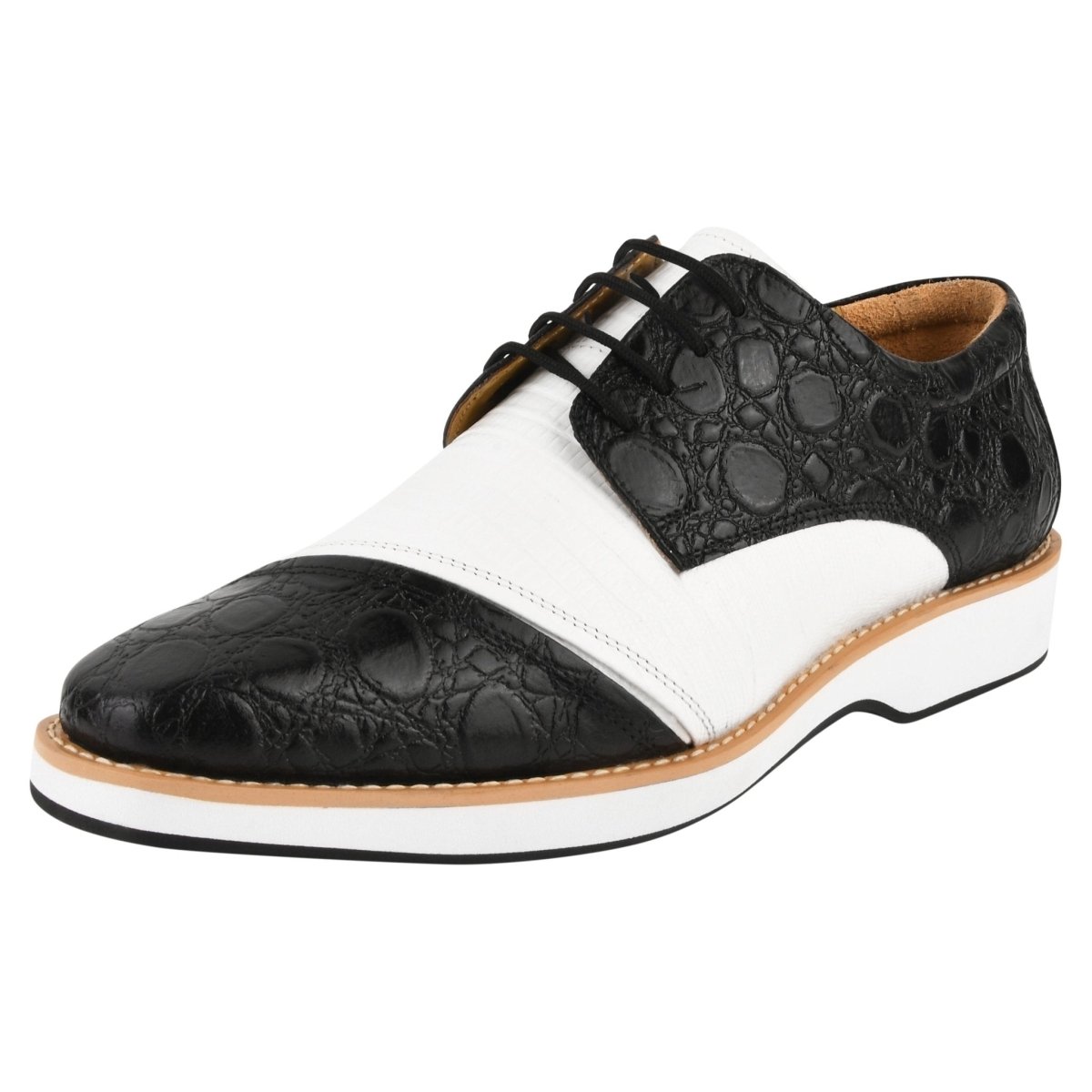 Lucky Mens Oxford Croco Lizard Print Casual Shoes Shoes by Libertyzeno – Don't Panic Shoes