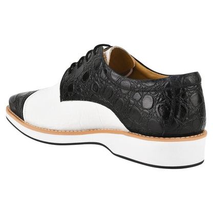 Lucky Mens Oxford Croco Lizard Print Casual Shoes Shoes by Libertyzeno – Don't Panic Shoes