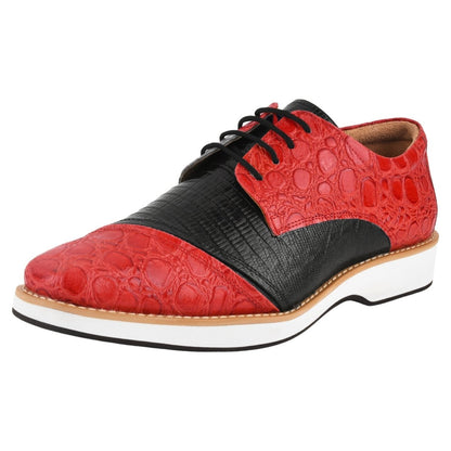 Lucky Mens Oxford Croco Lizard Print Casual Shoes Shoes by Libertyzeno – Don't Panic Shoes