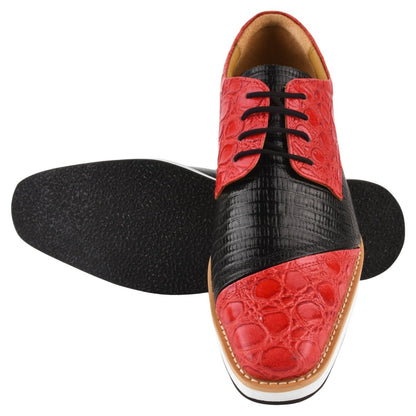 Lucky Mens Oxford Croco Lizard Print Casual Shoes Shoes by Libertyzeno – Don't Panic Shoes