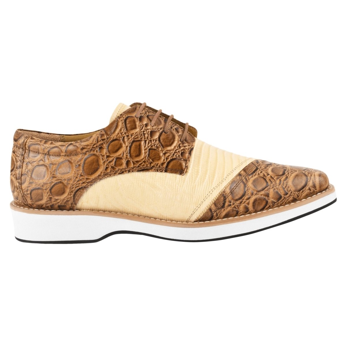 Lucky Mens Oxford Croco Lizard Print Casual Shoes Shoes by Libertyzeno – Don't Panic Shoes