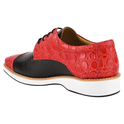 Lucky Mens Oxford Croco Lizard Print Casual Shoes Shoes by Libertyzeno – Don't Panic Shoes