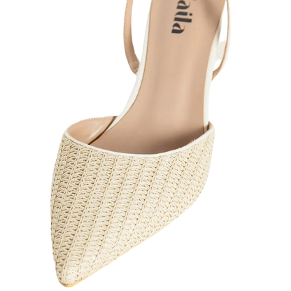 Lynn Slingback Pumps Beige Shoes by Vaila Shoes – Don't Panic Shoes
