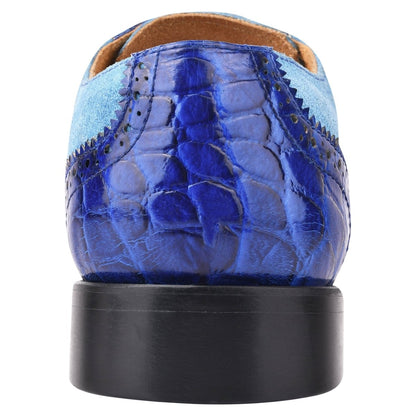 Macon Leather And Suede Crocodile Printed Oxford Dress Shoes Shoes by Libertyzeno – Don't Panic Shoes