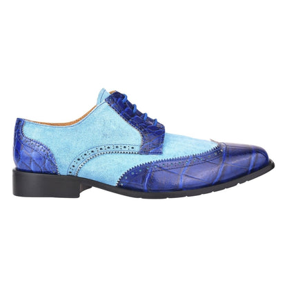 Macon Leather And Suede Crocodile Printed Oxford Dress Shoes Shoes by Libertyzeno – Don't Panic Shoes