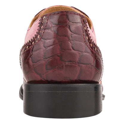 Macon Leather And Suede Crocodile Printed Oxford Dress Shoes Shoes by Libertyzeno – Don't Panic Shoes