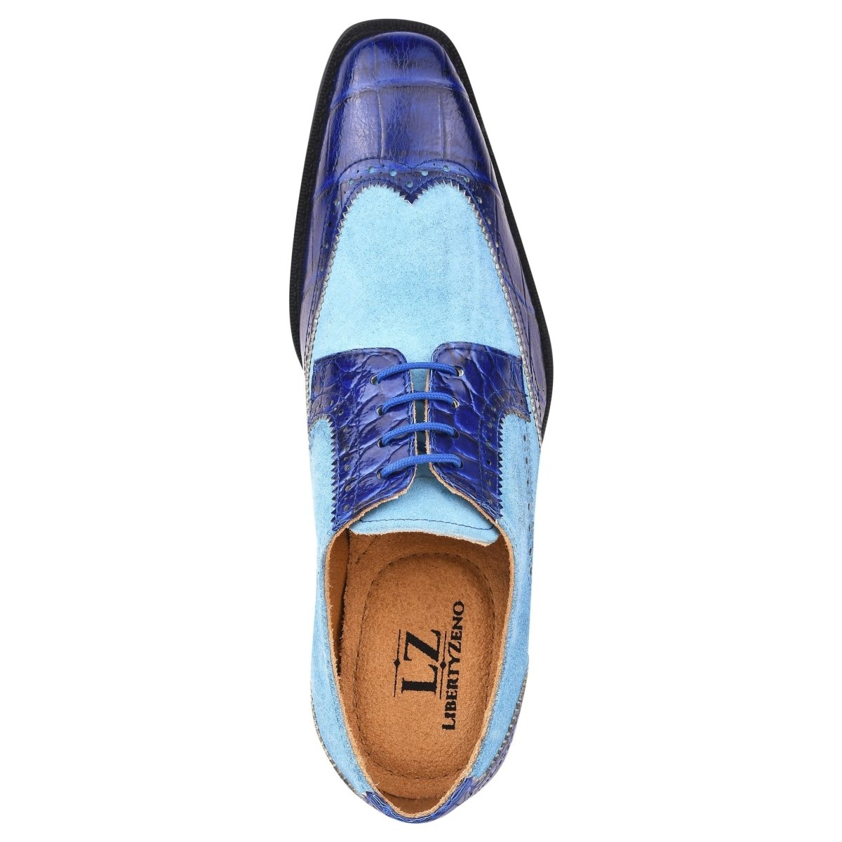 Macon Leather And Suede Crocodile Printed Oxford Dress Shoes Shoes by Libertyzeno – Don't Panic Shoes