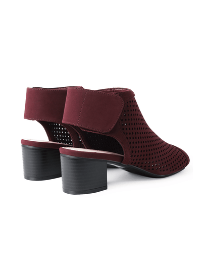 Maddie | Burgundy Booties by J.Adams – Don't Panic Shoes