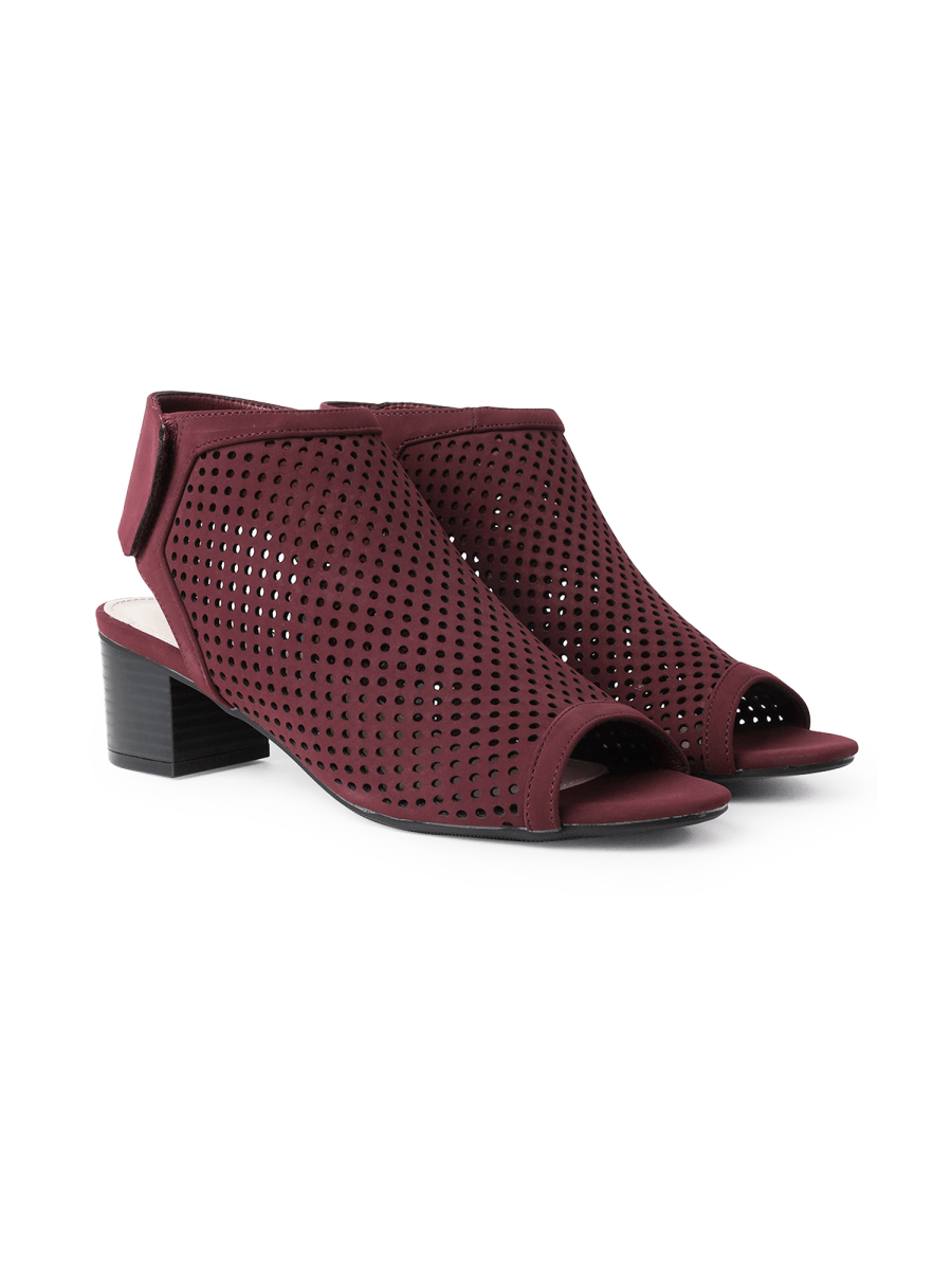 Maddie | Burgundy Booties by J.Adams – Don't Panic Shoes