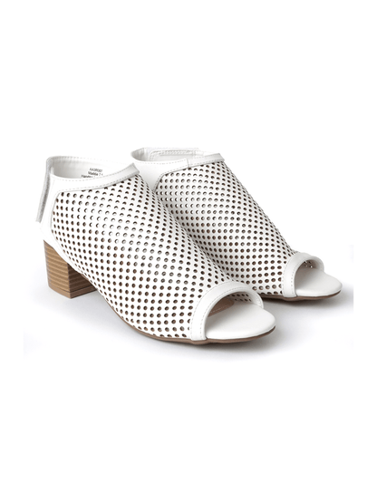 Maddie | White Booties by J.Adams – Don't Panic Shoes