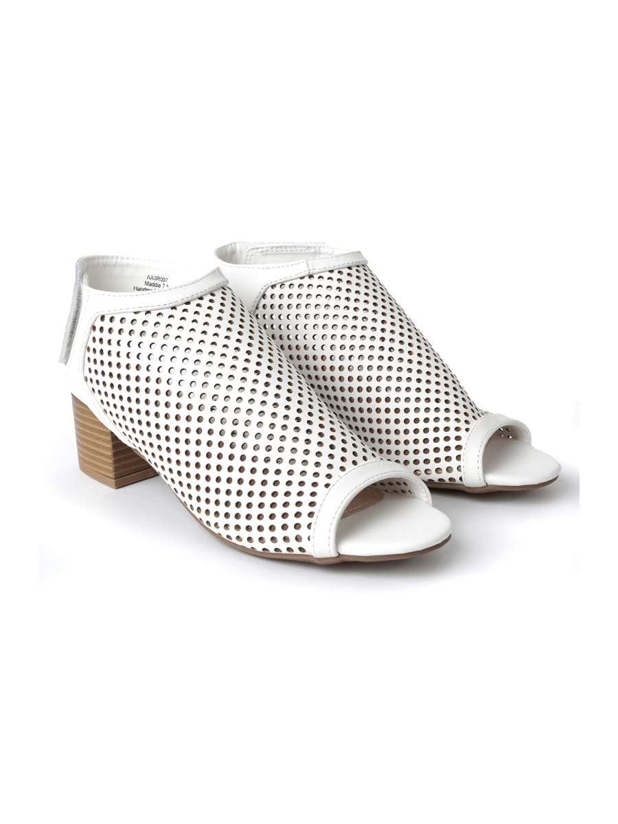 Maddie | White Booties by J.Adams – Don't Panic Shoes