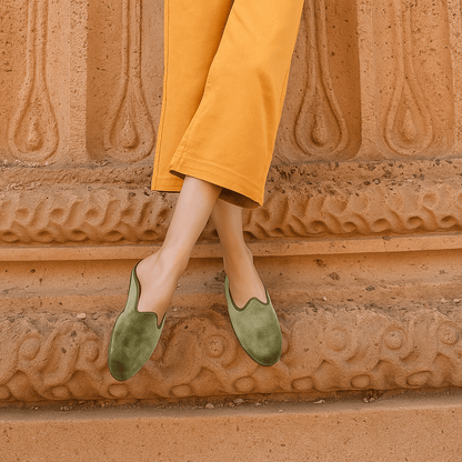 Mar Soreli Friulana Mule Womens Verde Handmade Italian Mules by Mar Soreli – Don't Panic Shoes