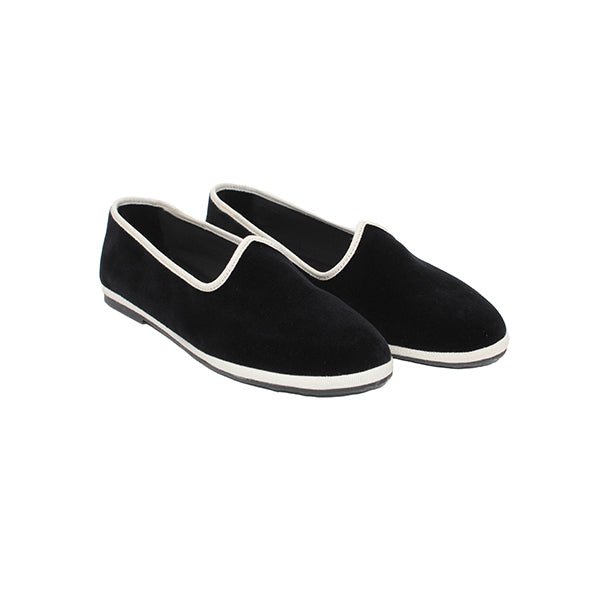 Mar Soreli Friulane Ballet Flats Women's Black Ivory Slip On by Mar Soreli – Don't Panic Shoes