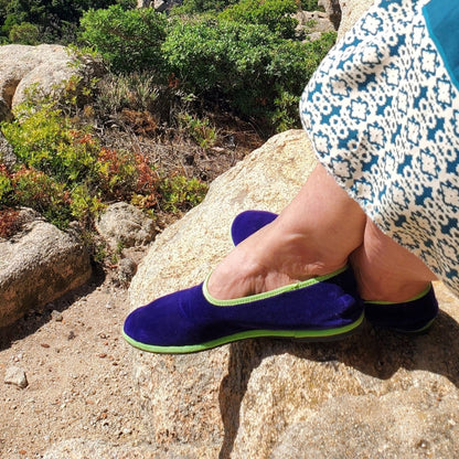 Mar Soreli Friulane Ballet FlatS Women’s Purple And Acid Green Slip On by Mar Soreli – Don't Panic Shoes