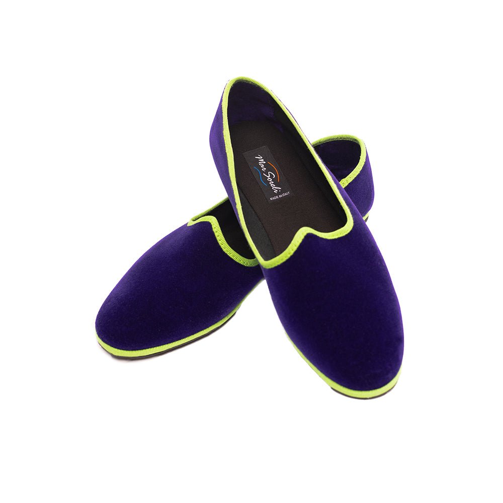 Mar Soreli Friulane Ballet FlatS Women’s Purple And Acid Green Slip On by Mar Soreli – Don't Panic Shoes