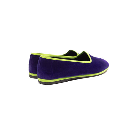 Mar Soreli Friulane Ballet FlatS Women’s Purple And Acid Green Slip On by Mar Soreli – Don't Panic Shoes