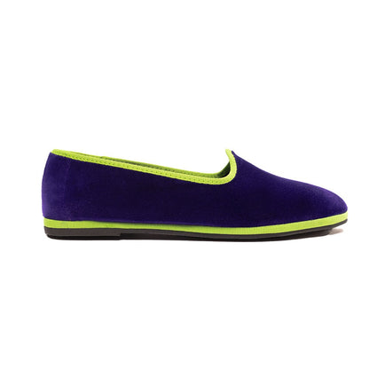 Mar Soreli Friulane Ballet FlatS Women’s Purple And Acid Green Slip On by Mar Soreli – Don't Panic Shoes