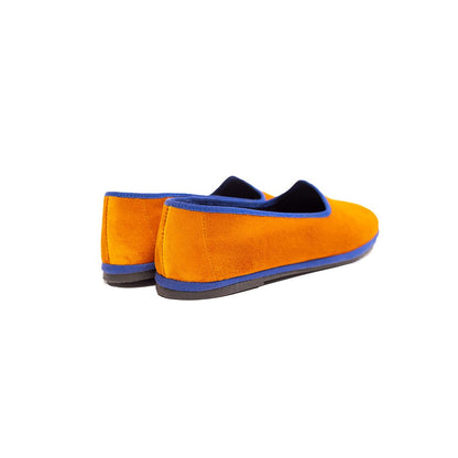 Mar Soreli Friulane Womens Orange Bluette Bicolor Flat Slip On by Mar Soreli – Don't Panic Shoes