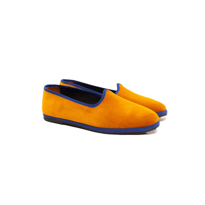 Mar Soreli Friulane Womens Orange Bluette Bicolor Flat Slip On by Mar Soreli – Don't Panic Shoes