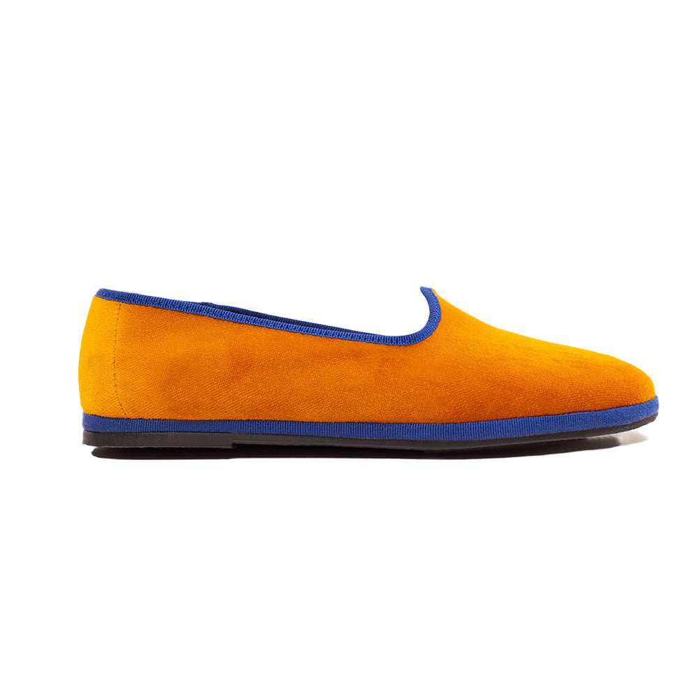 Mar Soreli Friulane Womens Orange Bluette Bicolor Flat Slip On by Mar Soreli – Don't Panic Shoes