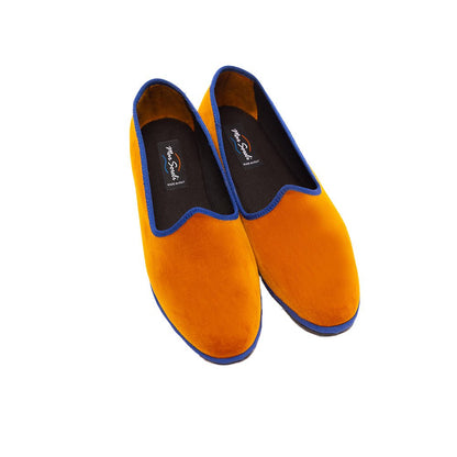 Mar Soreli Friulane Womens Orange Bluette Bicolor Flat Slip On by Mar Soreli – Don't Panic Shoes
